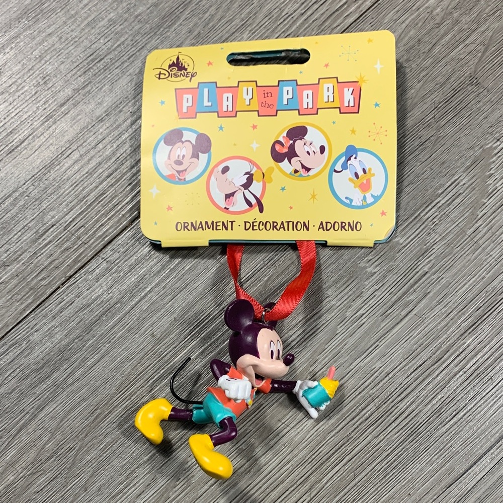 Disney Play in the‎ Park Mickey Mouse with Dole Whip Ornament NEW